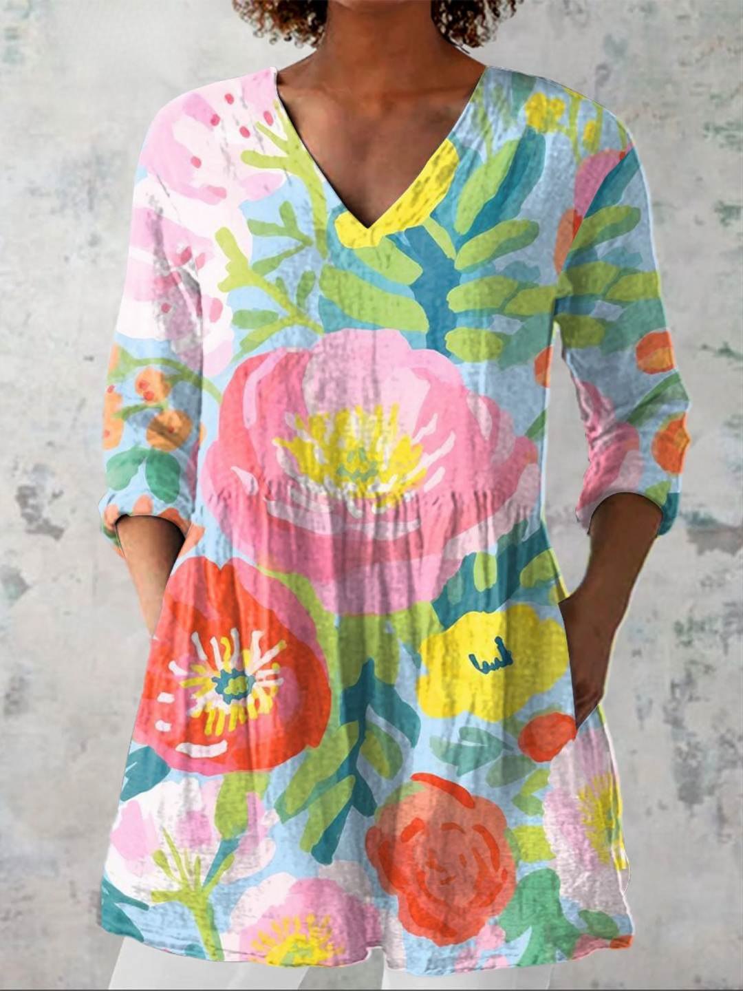 June | Long V-Neck Tunic