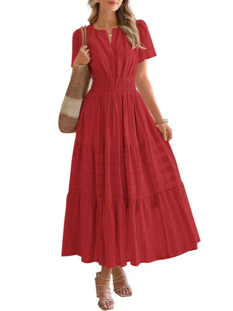Maelie™ | Smocked Waist Tiered Maxi Dress