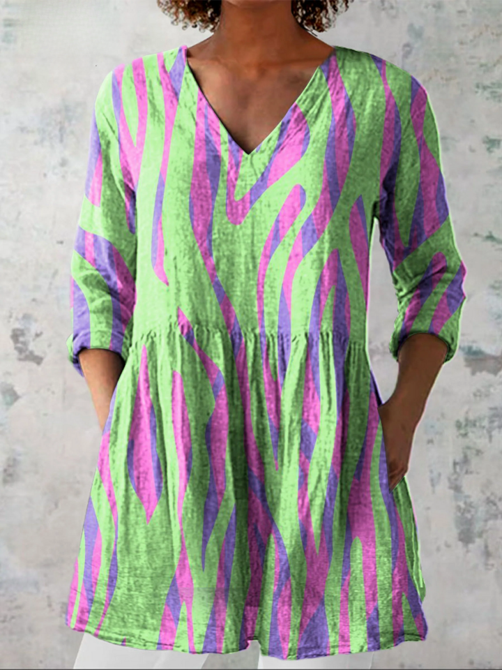Imogene | Long V-Neck Tunic