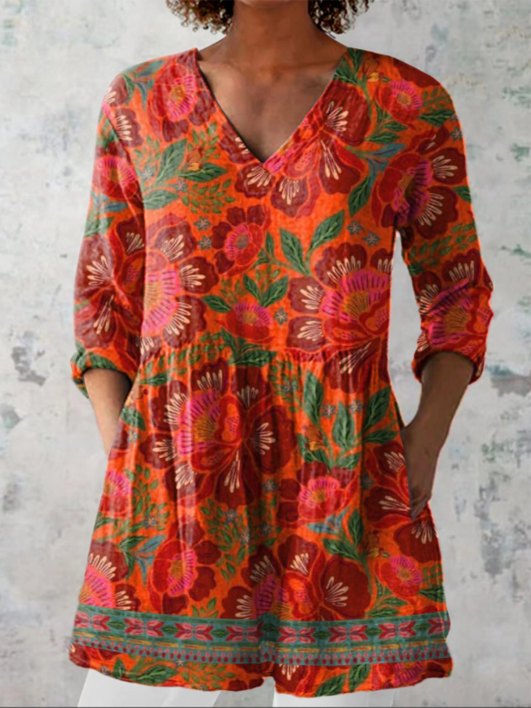 Grace | Long V-Neck Tunic
