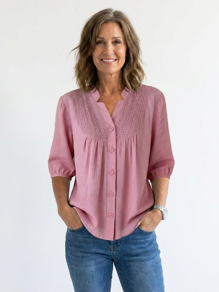 Eileen™ | Stylish Everyday Button Front Blouse