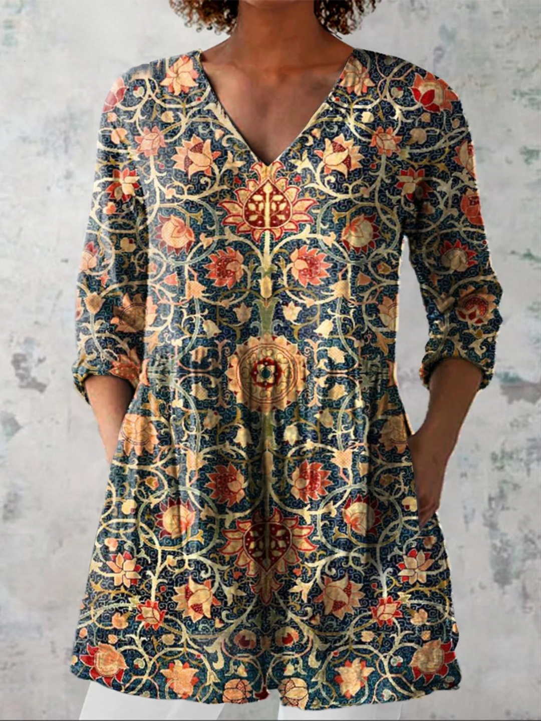 Esther | Long V-Neck Tunic