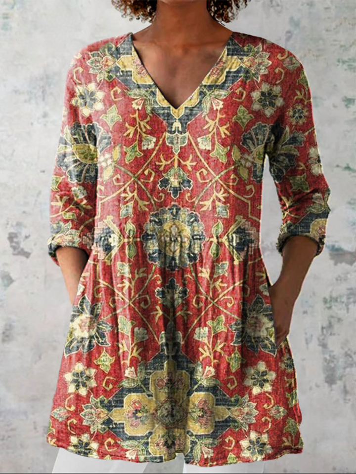 Gertrude | Long V-Neck Tunic