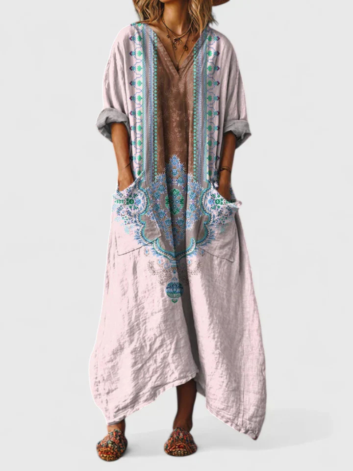 Octavia™ | Relaxed Fit Boho Pocket Dress
