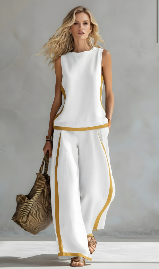 Denise™ | Casual Sleeveless Wide Leg Set
