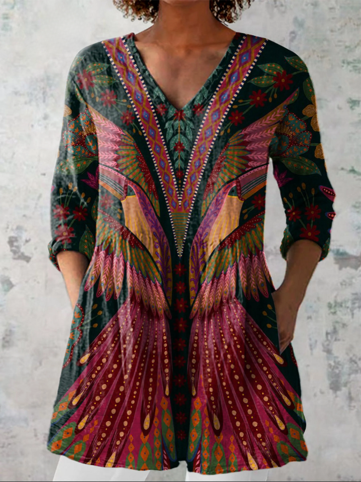 Alma | Long V-Neck Tunic