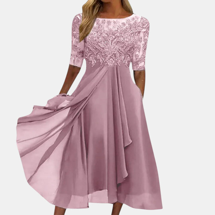 Sabina™ | Soft pleated flowing maxi dress