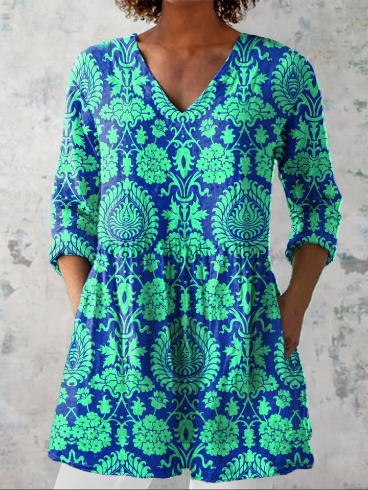 Carolyn | Long V-Neck Tunic