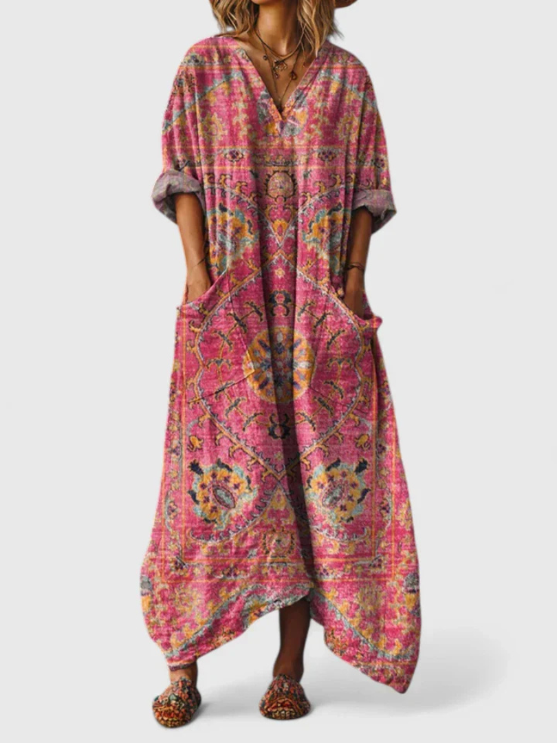 Octavia™ | Relaxed Fit Boho Pocket Dress