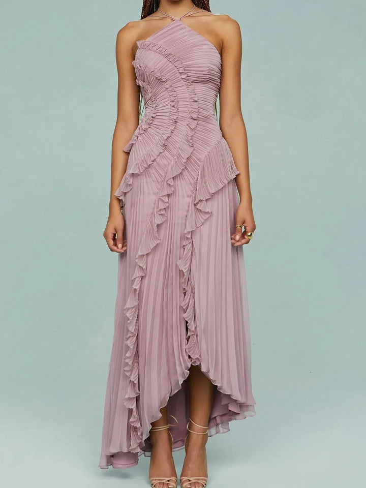 Lucy™ | Graceful Ruffle Detail Occasion Dress