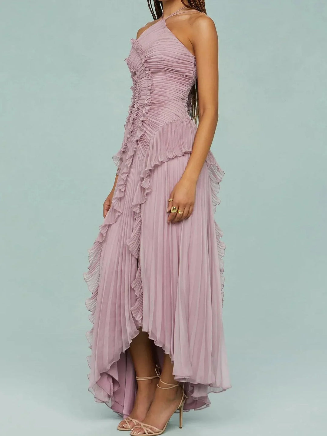 Lucy™ | Graceful Ruffle Detail Occasion Dress