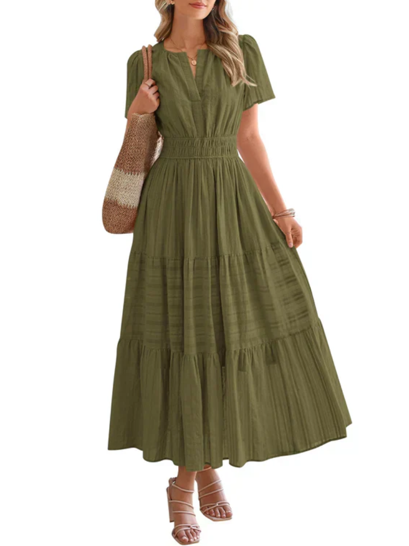 Maelie™ | Smocked Waist Tiered Maxi Dress
