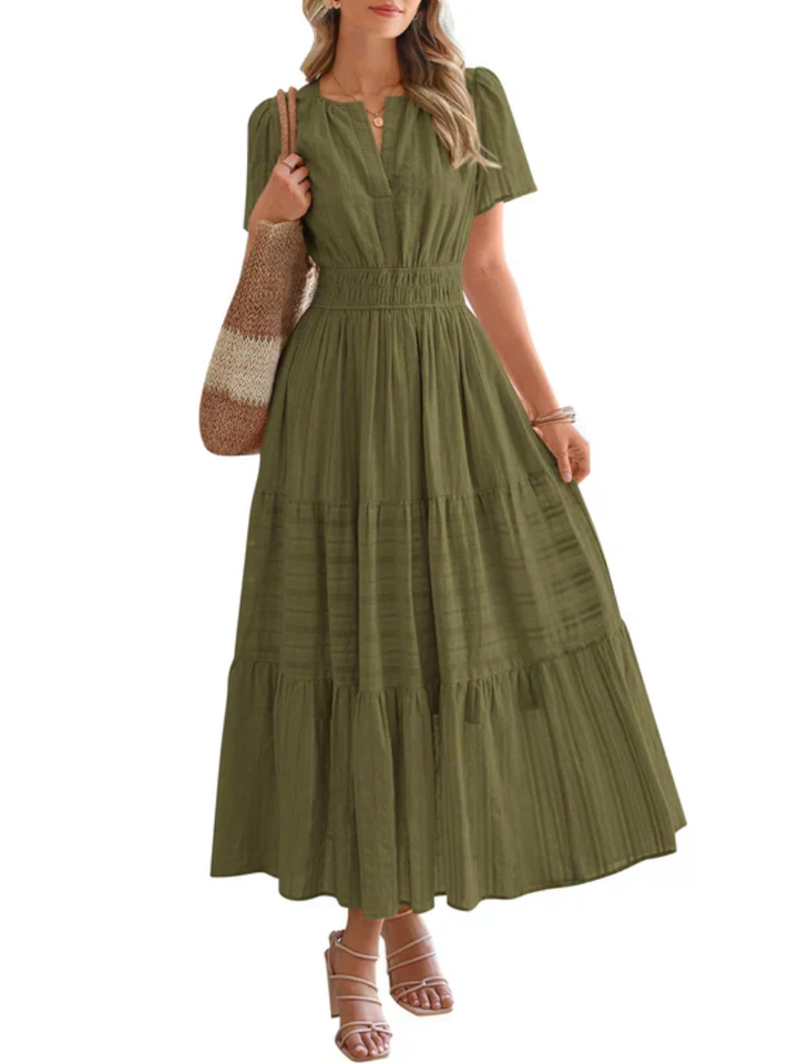 Maelie™ | Smocked Waist Tiered Maxi Dress