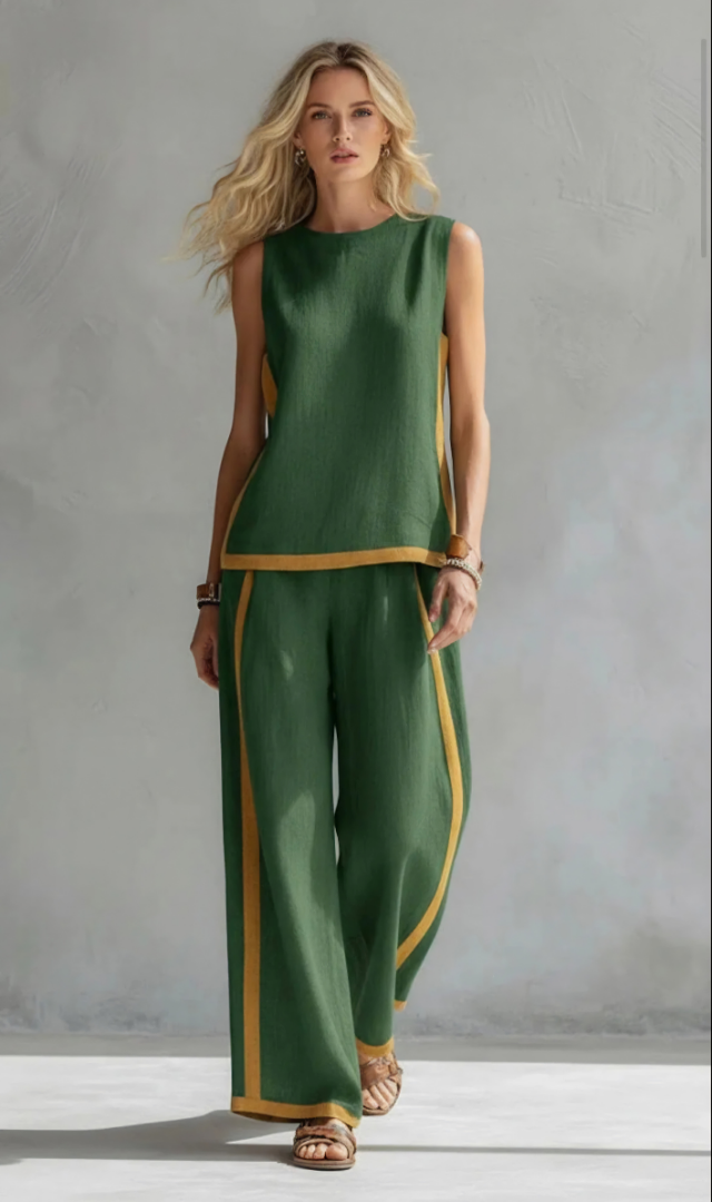 Denise™ | Casual Sleeveless Wide Leg Set