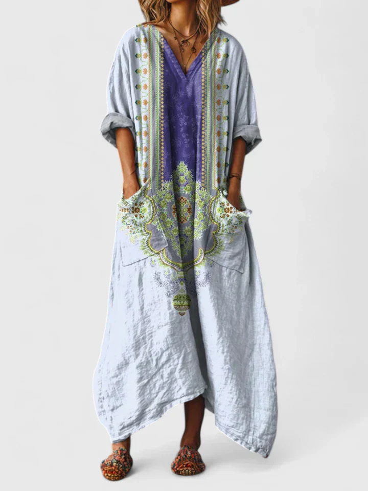 Octavia™ | Relaxed Fit Boho Pocket Dress