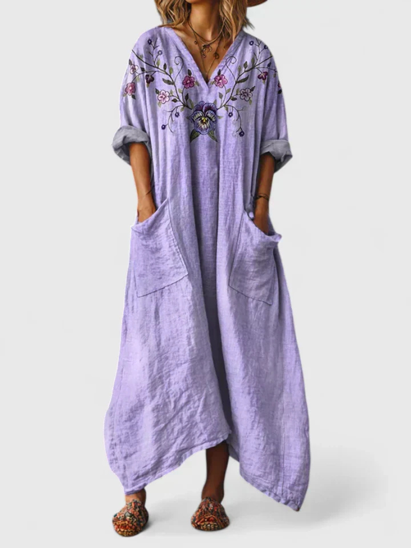 Octavia™ | Relaxed Fit Boho Pocket Dress