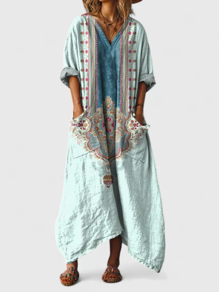 Octavia™ | Relaxed Fit Boho Pocket Dress