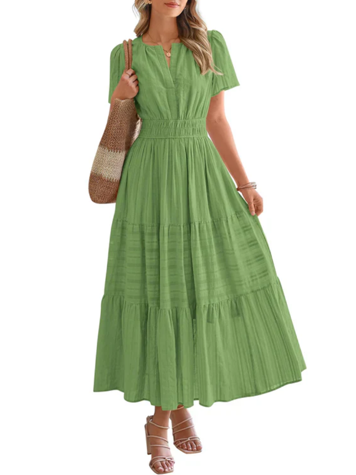 Maelie™ | Smocked Waist Tiered Maxi Dress