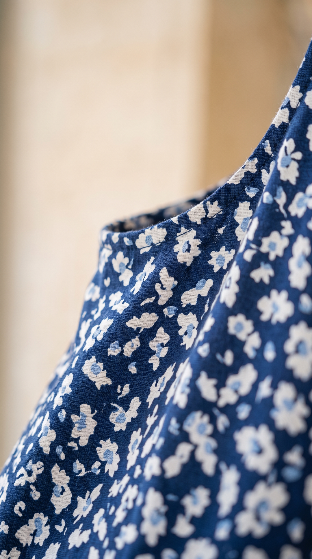Amelia Summer Elegance Dress in Dark Blue — detail shot
