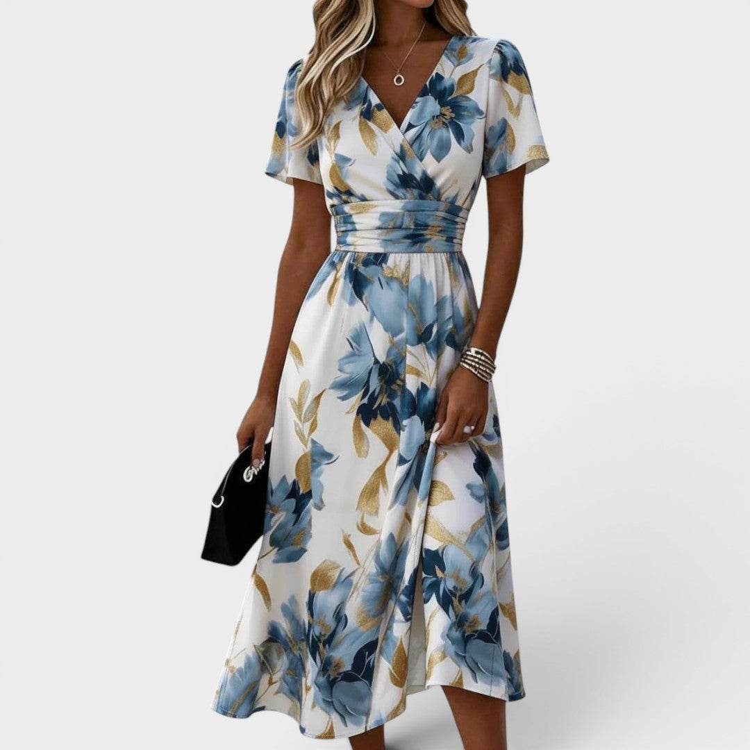 Willa | Floral Wrap Midi Dress