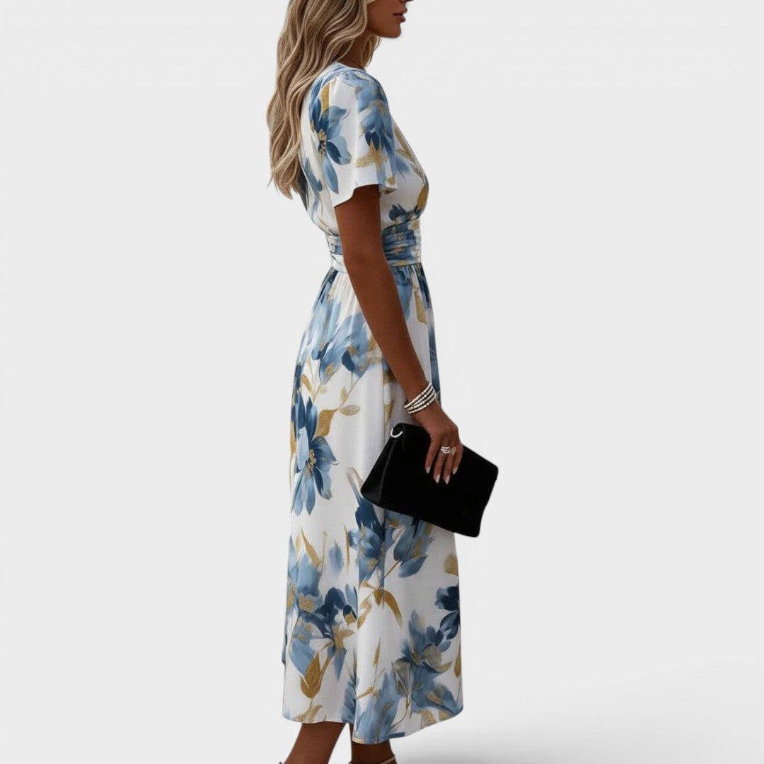 Willa | Floral Wrap Midi Dress