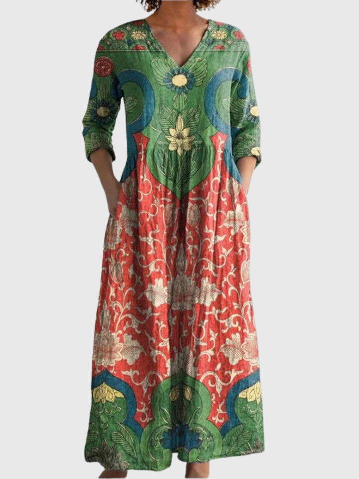 Elyressa | Vintage Floral Maxi Dress