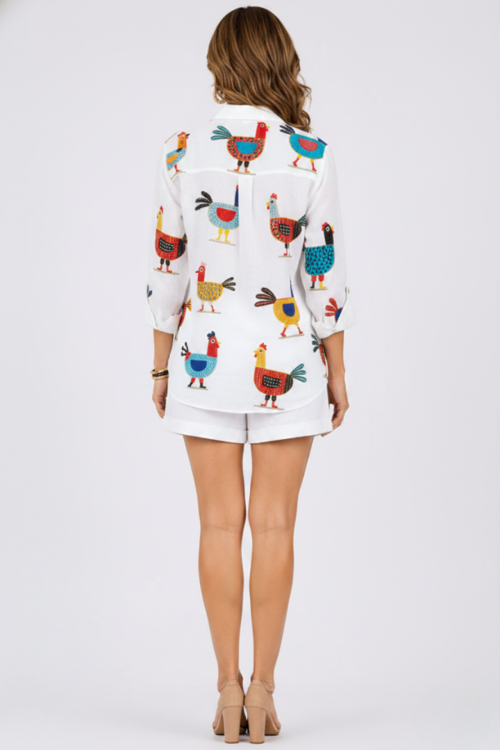Nyrella™ | Playful Hen Blouse