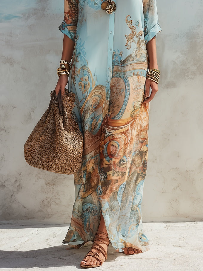 Flossie™ | Vintage Tropical Stylish Summer Dress
