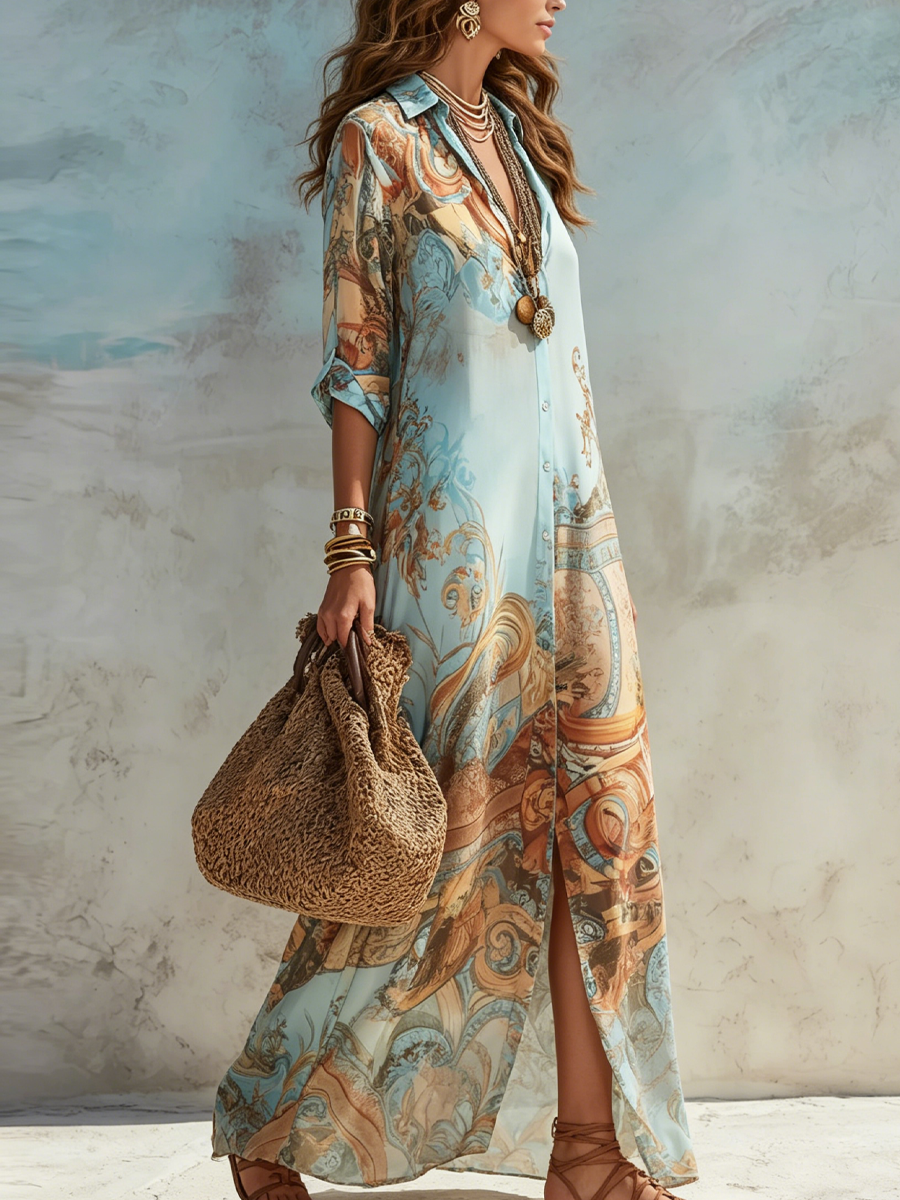 Flossie™ | Vintage Tropical Stylish Summer Dress