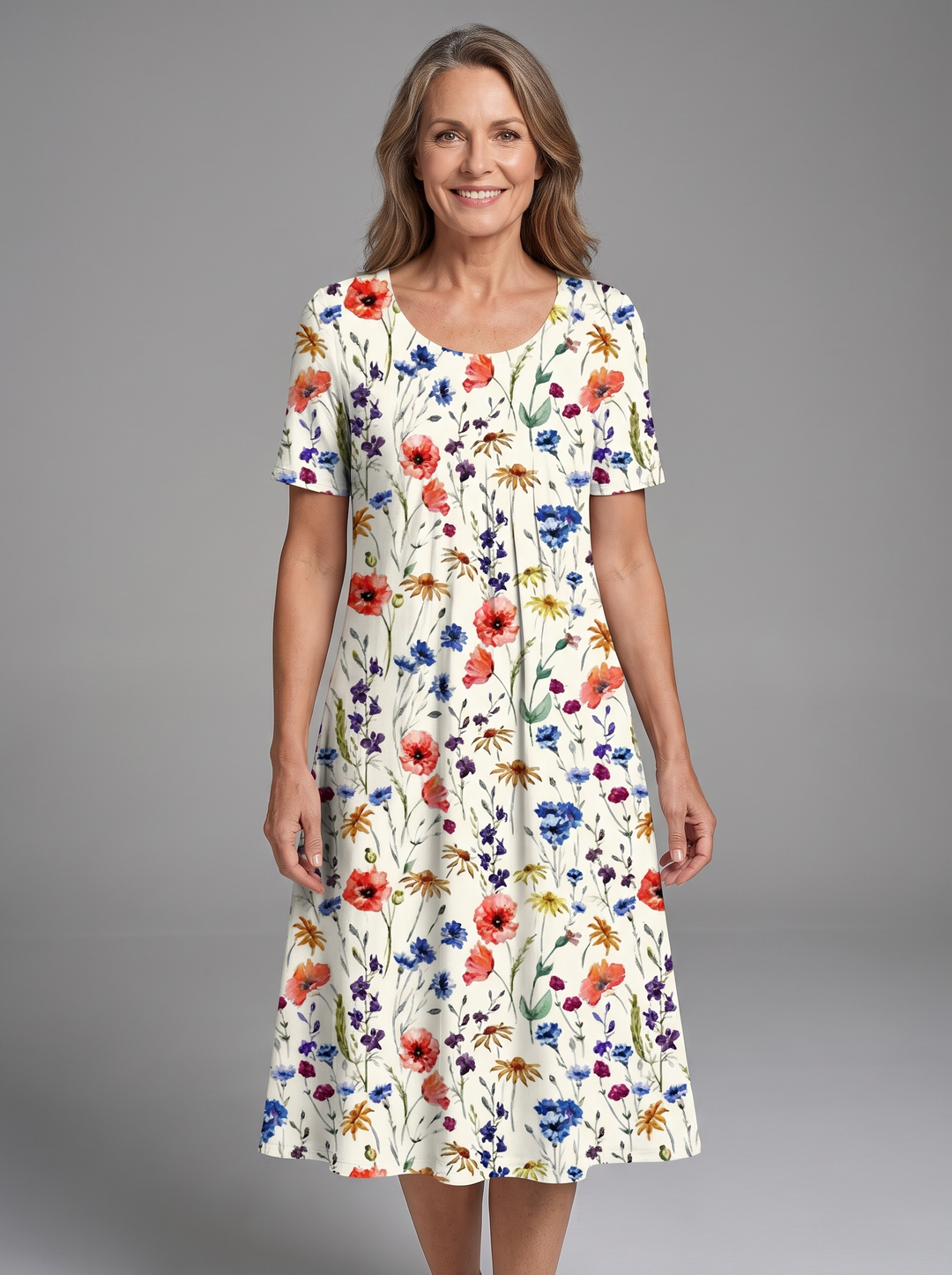 Amelia | Timeless Floral Midi Dress