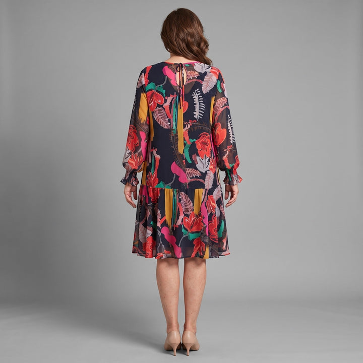 Margot floral midi dress back