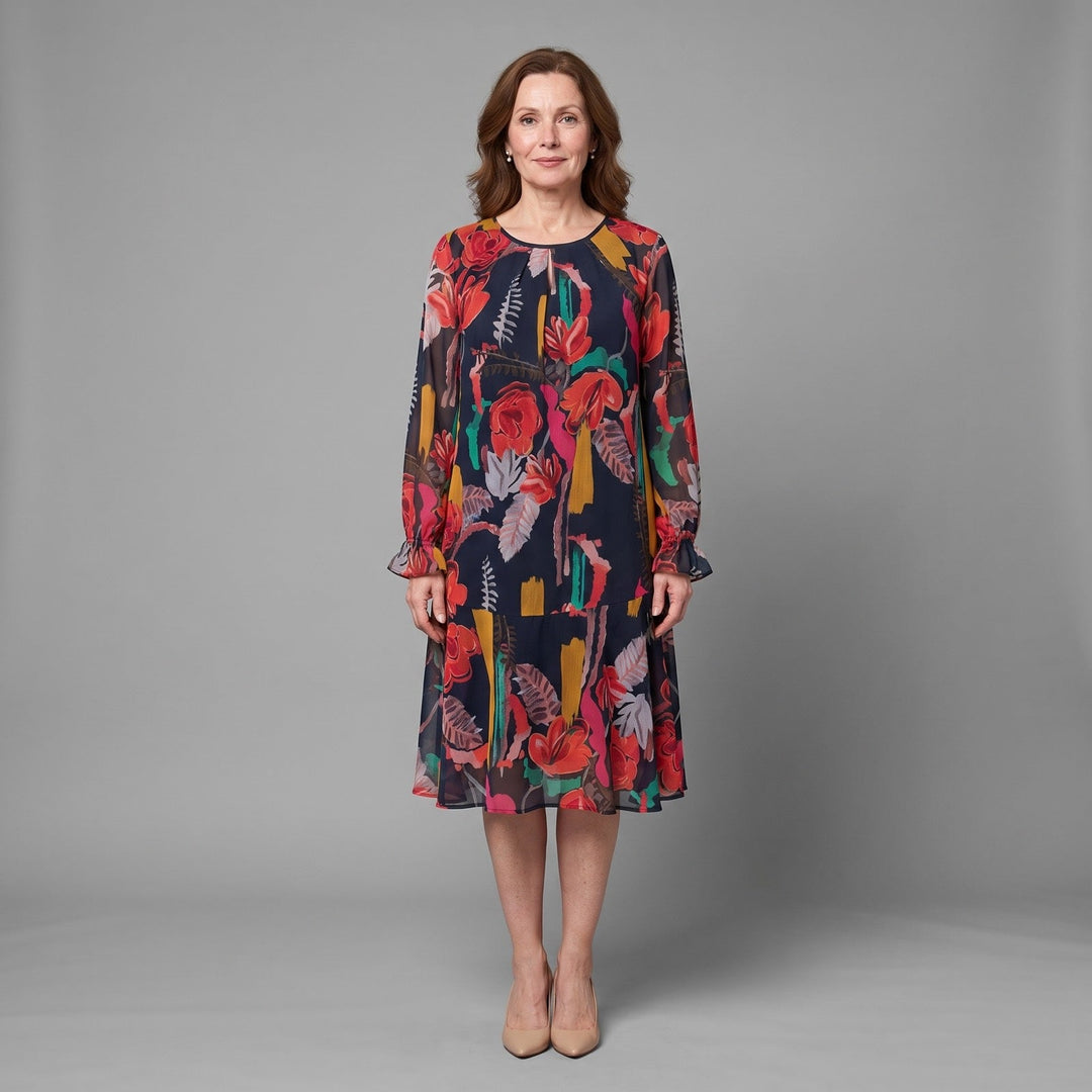 Margot floral midi dress