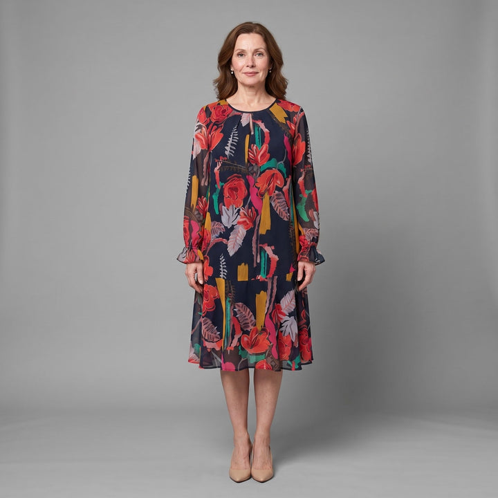 Margot floral midi dress