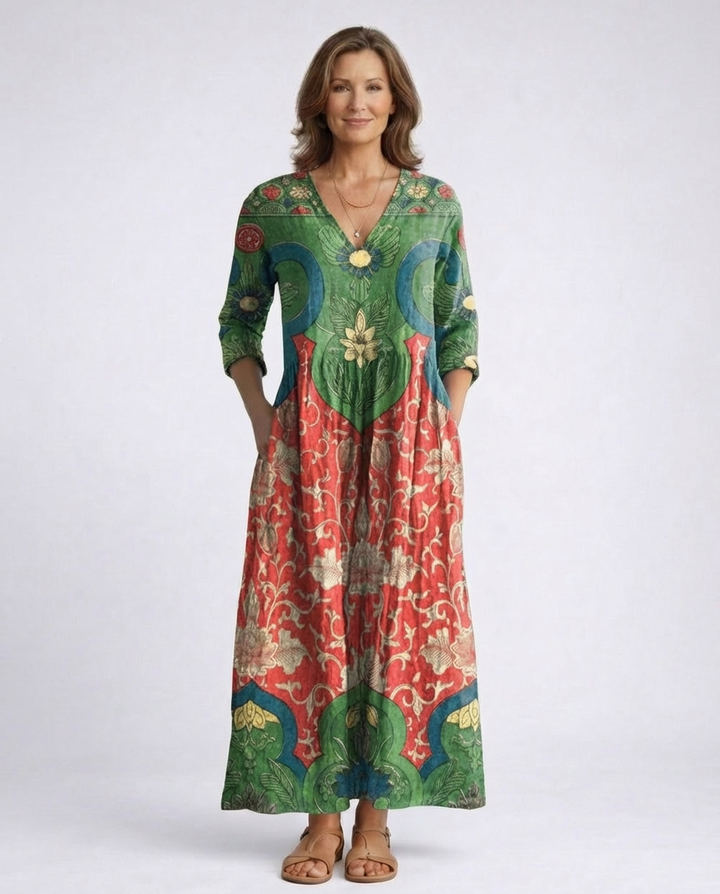 Elyressa | Vintage Floral Maxi Dress