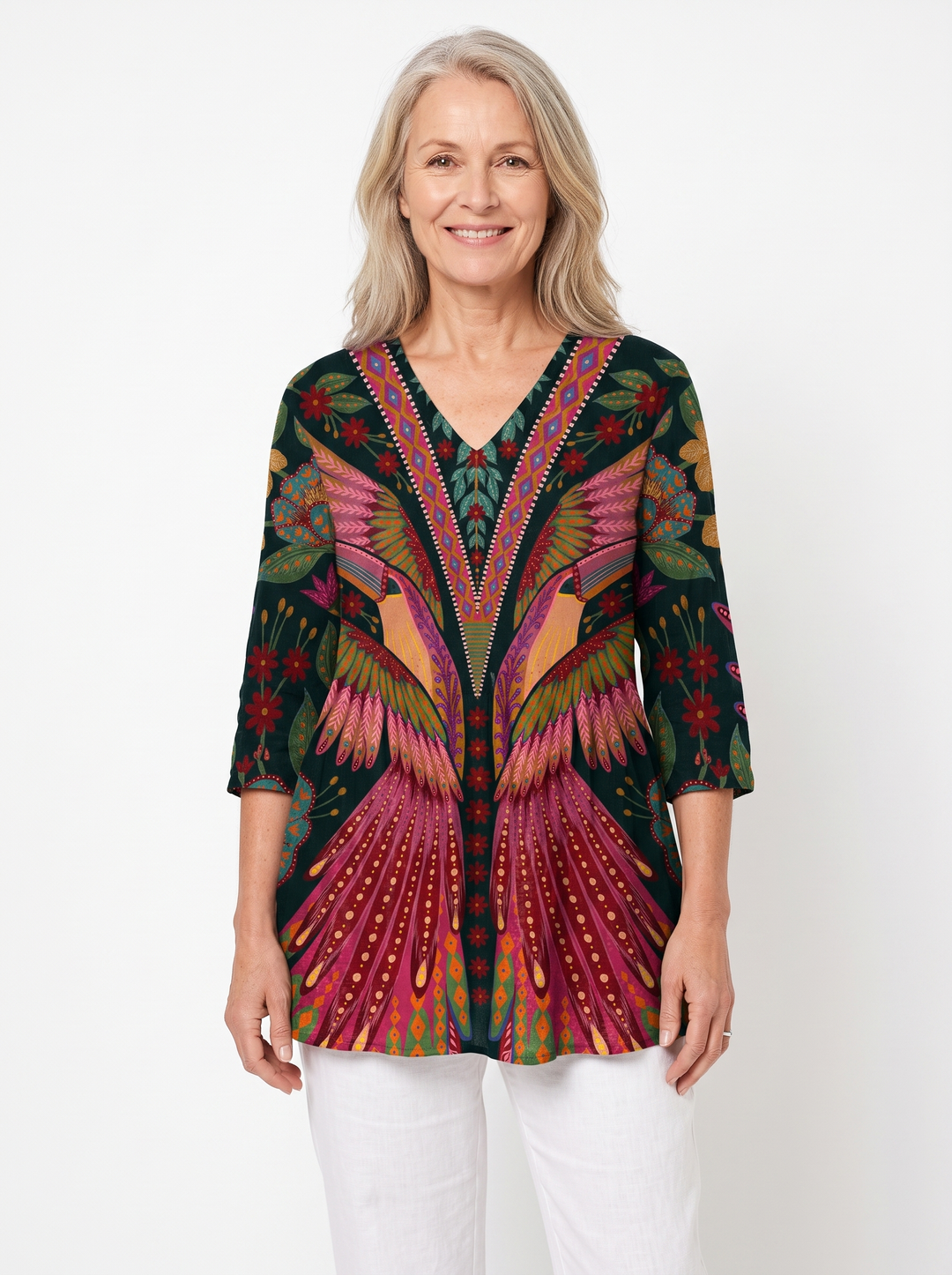 Alma | Long V-Neck Tunic