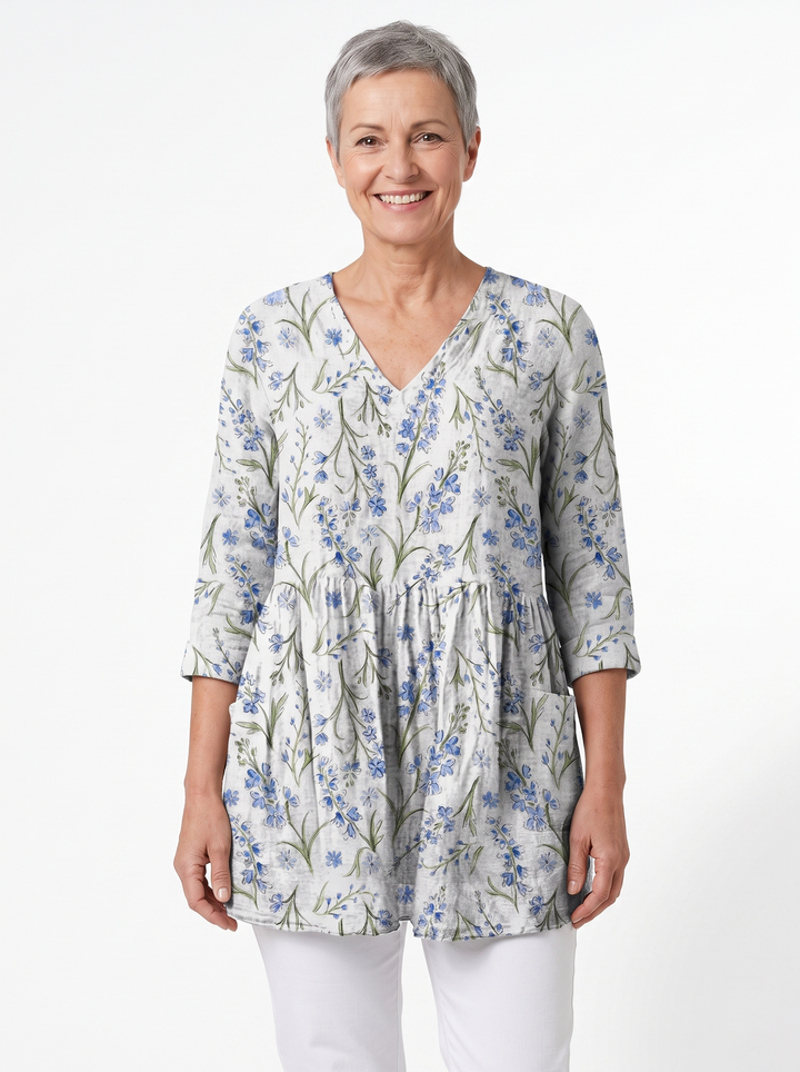 Della | Long V-Neck Tunic