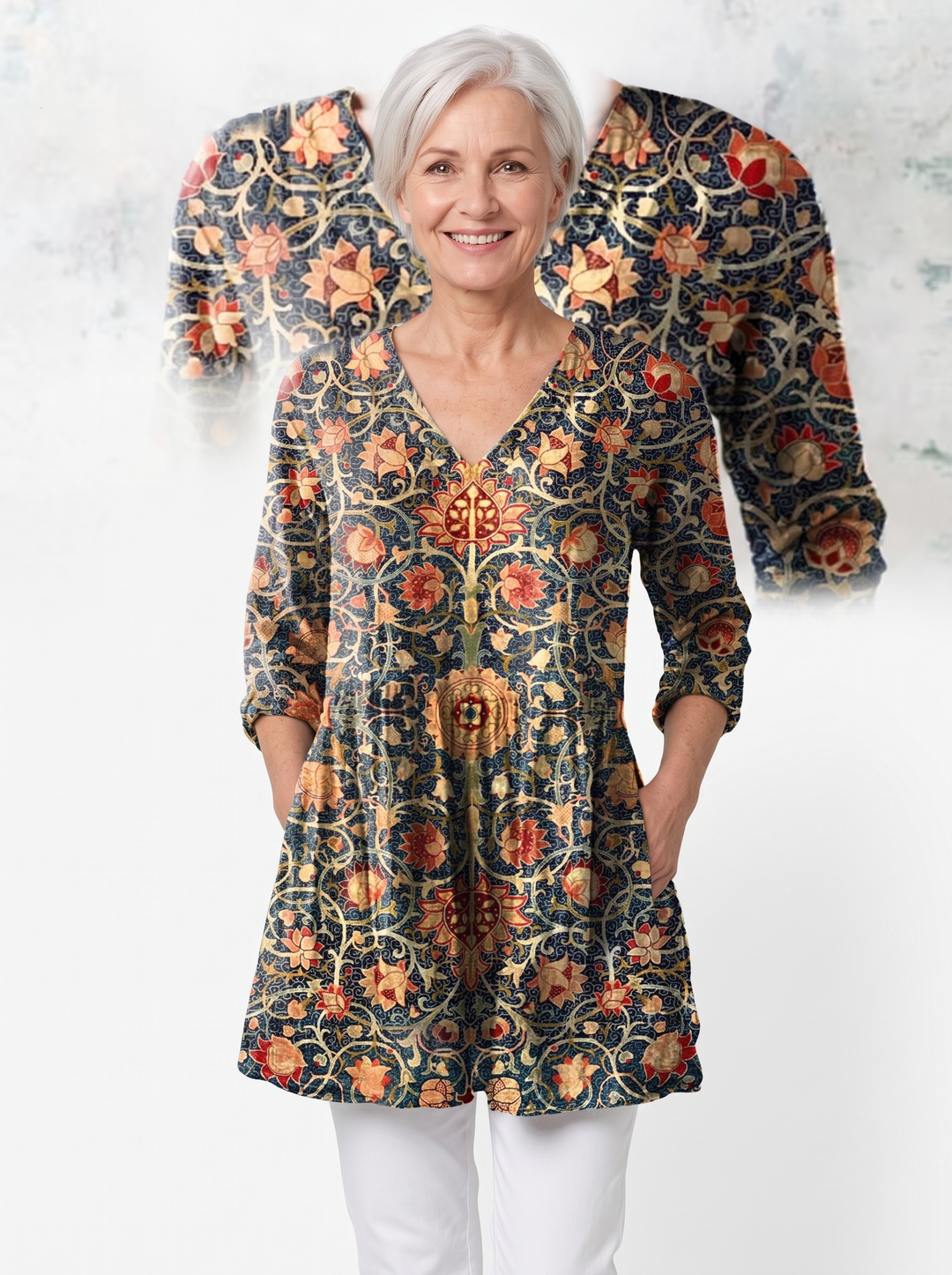 Esther | Long V-Neck Tunic