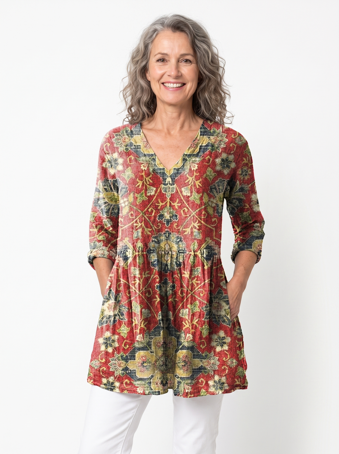 Gertrude | Long V-Neck Tunic