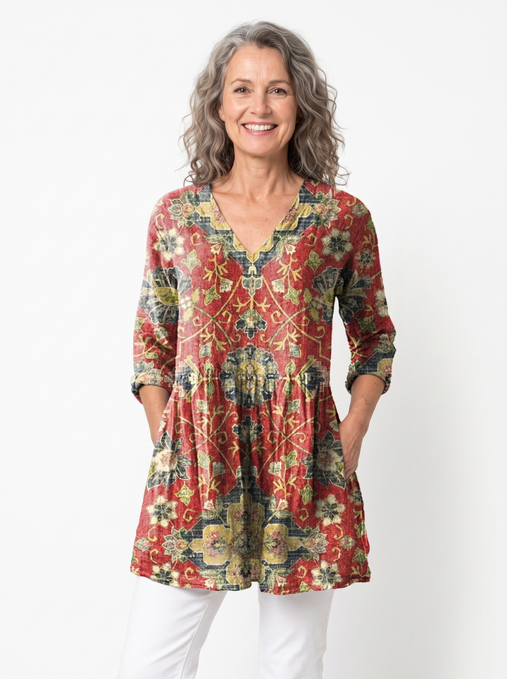 Gertrude | Long V-Neck Tunic