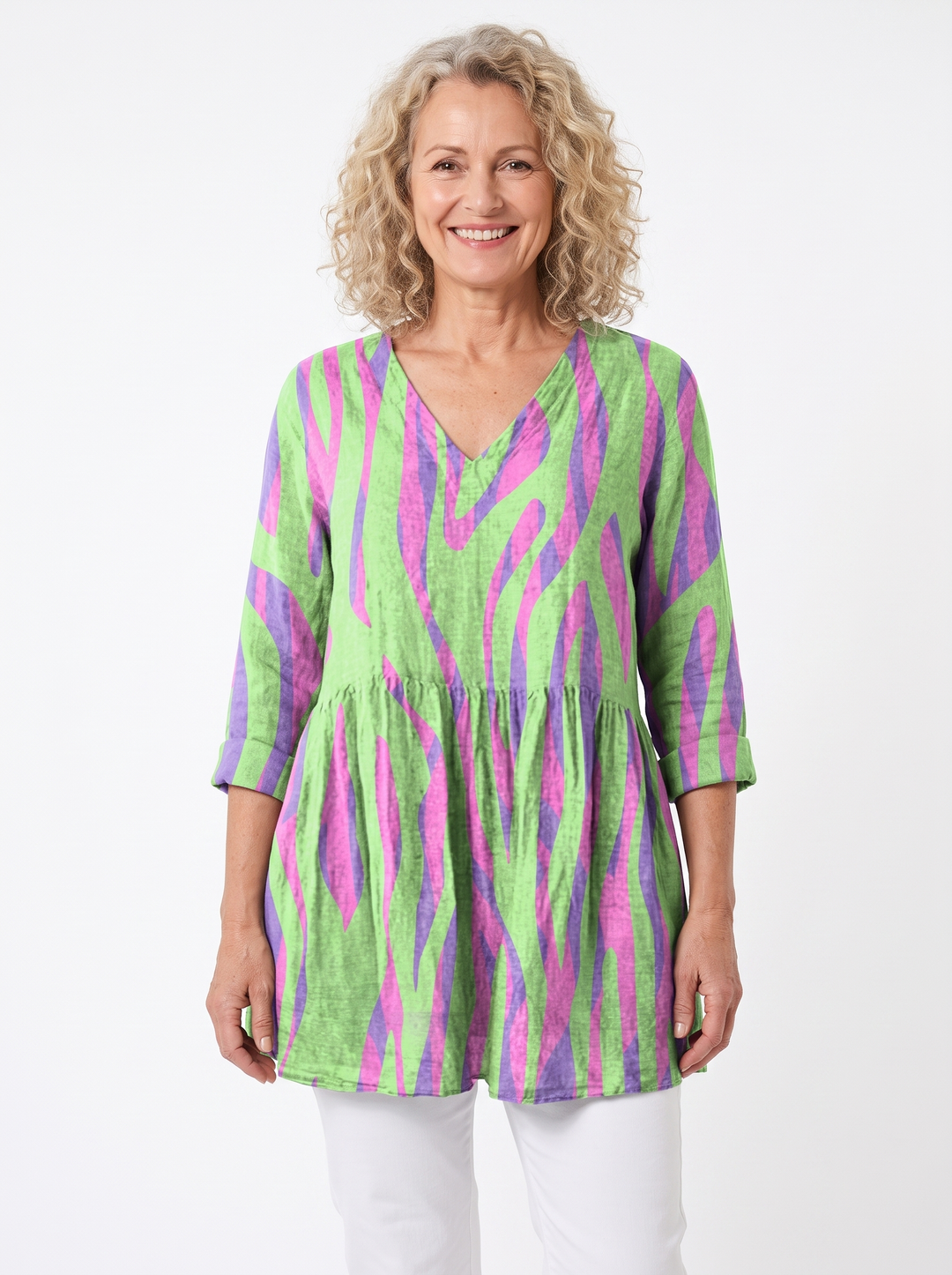 Imogene | Long V-Neck Tunic