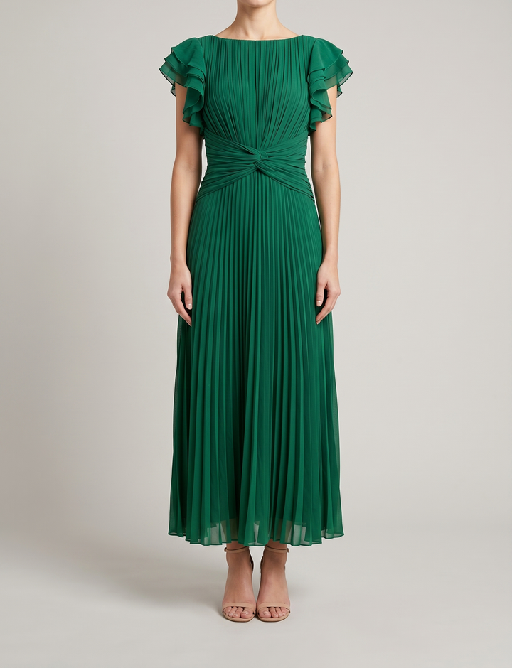 Selena Elegant Floral Dress - 05 green